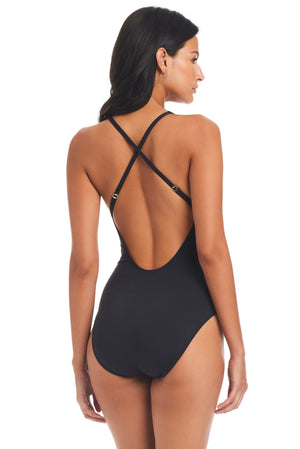 Ring Me Up Over The Shoulder One-Piece Swimsuit - Bleu Rod Beattie