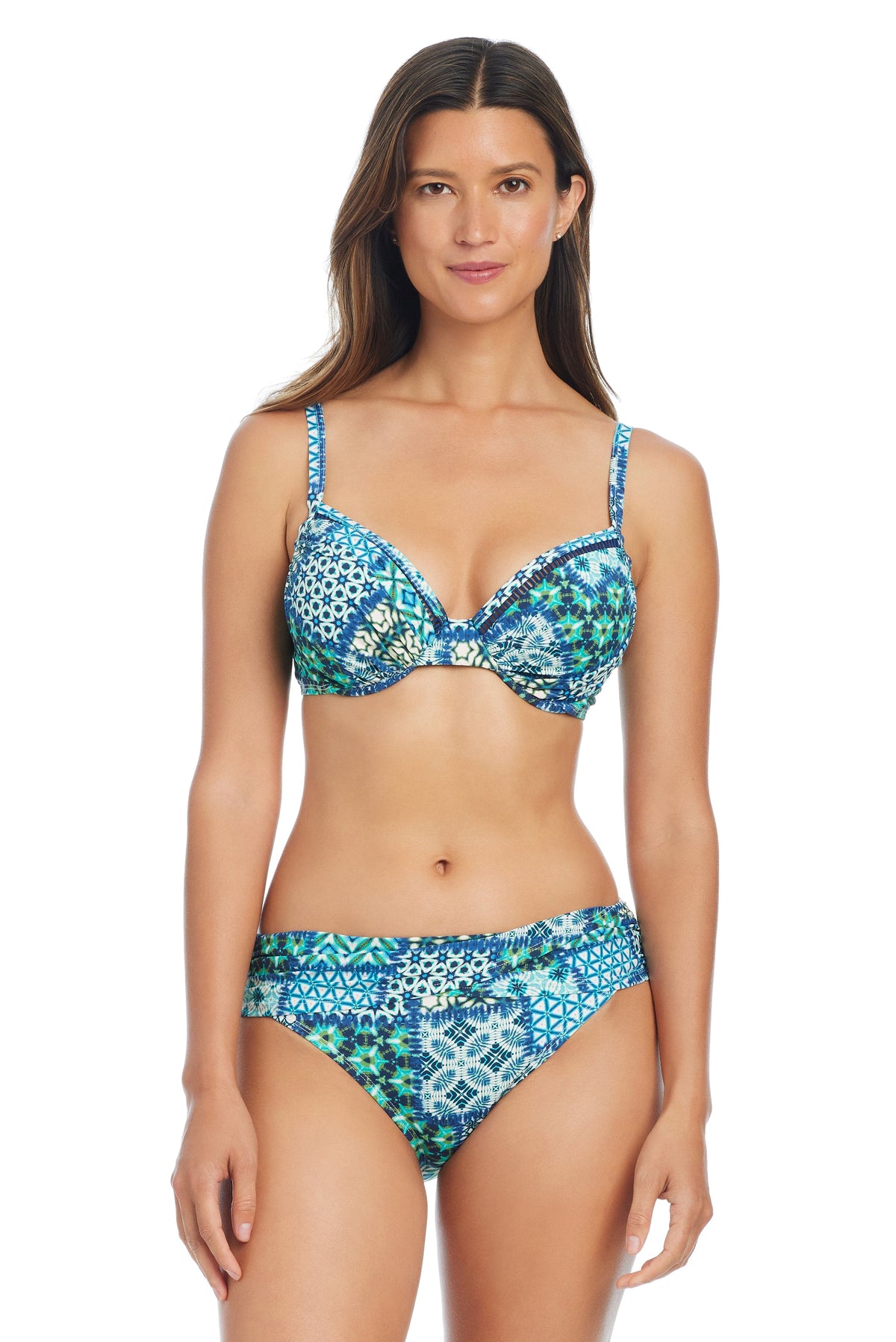 En La Playa Over The Shoulder Bikini Top - Bleu Rod Beattie