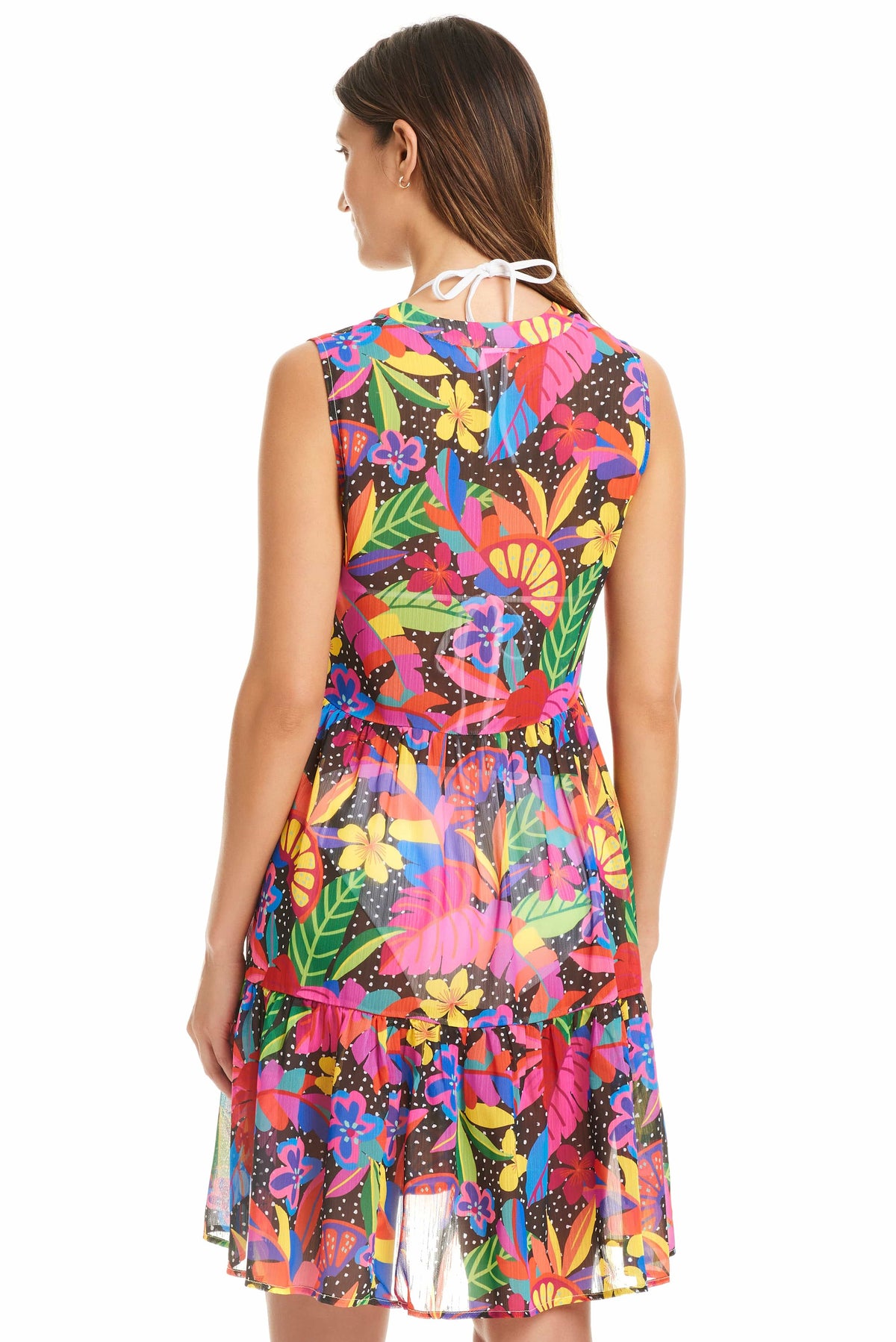 Extra Bold  Premium Chiffon Short Dress - Bleu Rod Beattie