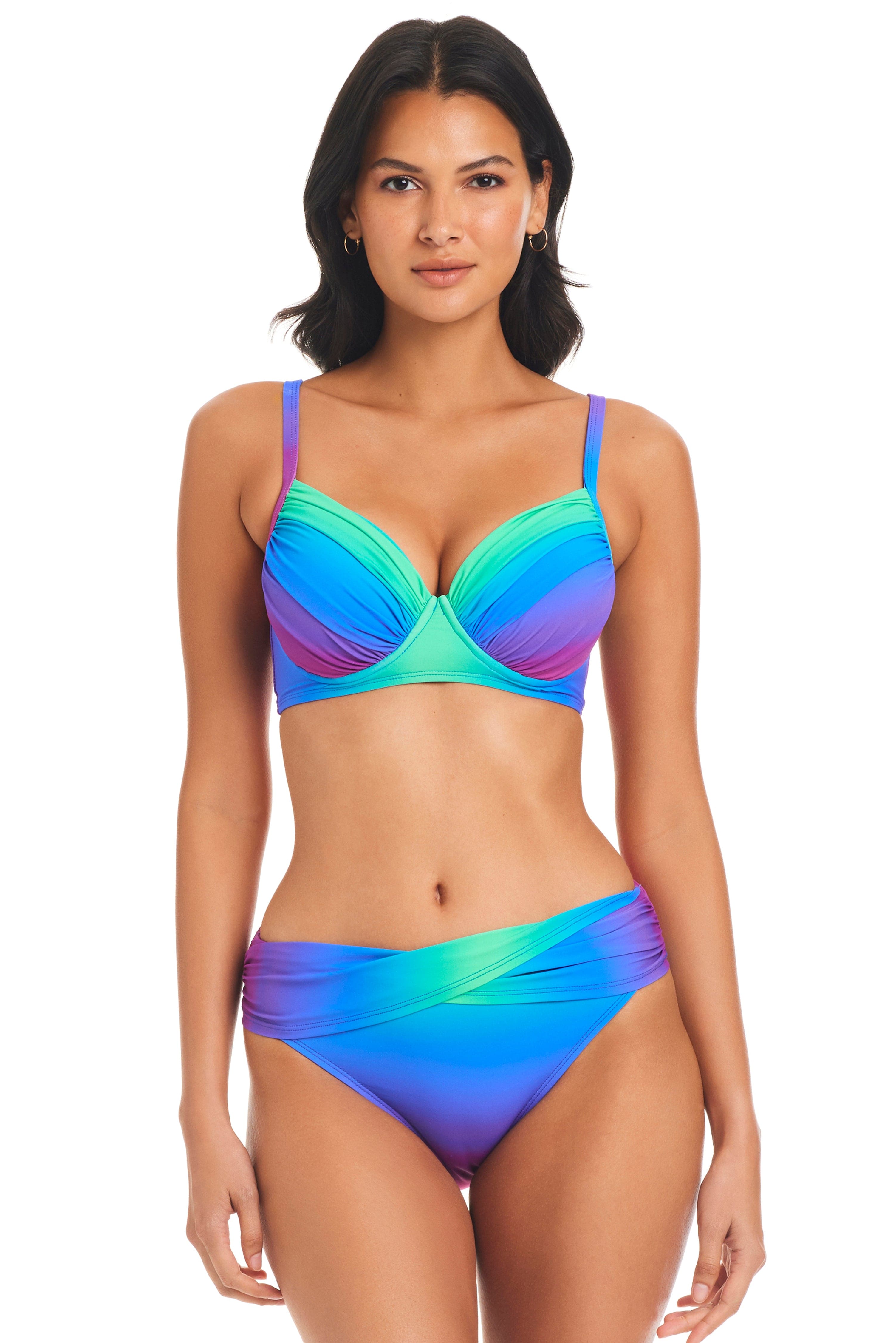 Bleu Rod Beattie Over The Shoulder Underwire Bra W/Molded Cup Bikini Top,  from Sun, Sea and Sand, Size 36DD