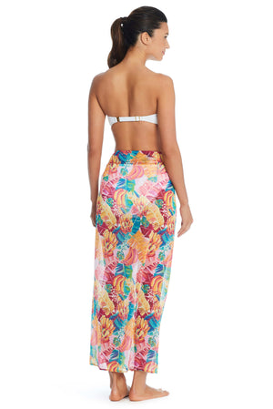 I Like It Long Ruffle Sarong Cover-Up - Bleu Rod Beattie