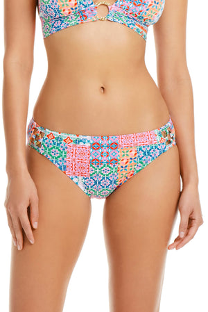 Bleu Rod Ibiza Bohemia hipster bikini bottom with a colorful bohemian print, featuring a low-rise design and comfortable fit.