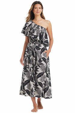 Blue Bleu Rod Island Time dress coverup with lightweight fabric, flowing design, perfect for beach or poolside wear.