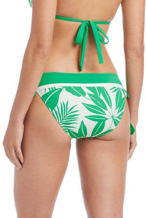 Blue Bleu Rod Island Time tie-side bikini bottom with hipster fit, featuring adjustable side ties and vibrant swimwear design.