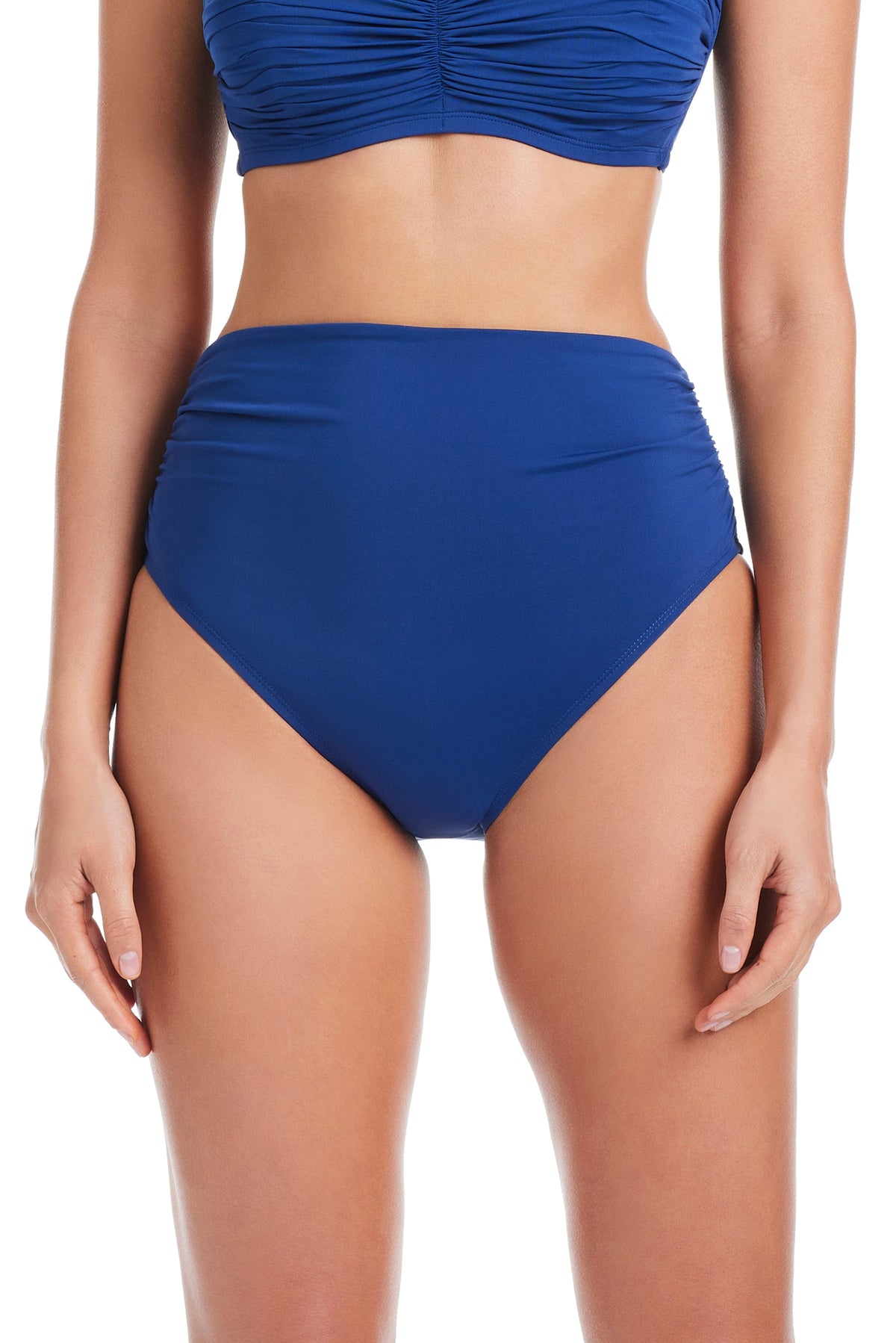 Kore Shirred High Waist Bikini Bottom - Bleu Rod Beattie