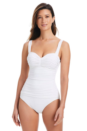 Kore Shirred Bandeau One Piece Swimsuit