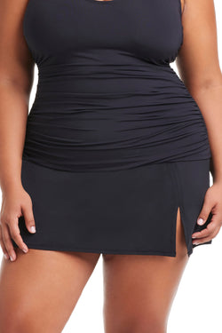 NEW! Plus Size Kore High Waisted Skirted Bikini Bottom - Bleu Rod Beattie