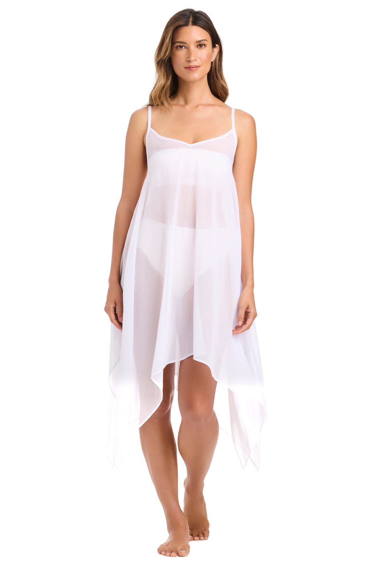 Blue Bleu Rod La Cote D'Azur dress coverup, lightweight and flowy, perfect for beach or poolside wear.