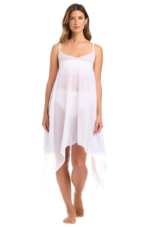 Blue Bleu Rod La Cote D'Azur dress coverup, lightweight and flowy, perfect for beach or poolside wear.