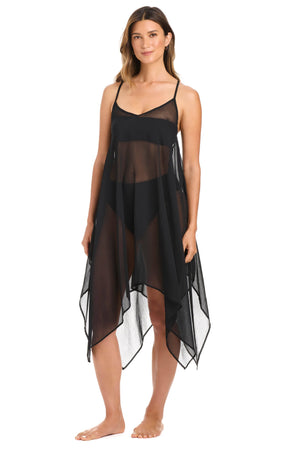 Blue Bleu Rod La Cote D'Azur dress coverup, lightweight beach cover up with flowing fabric, ideal for summer and poolside wear.