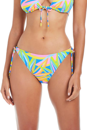 On The Bright Side Tie Side Hipster Bikini Bottom - Bleu Rod Beattie