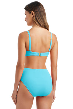 Bleu Rod Pique Ole D-DD Cup Underwire bikini top in vibrant fabric, with adjustable straps and structured underwire support.