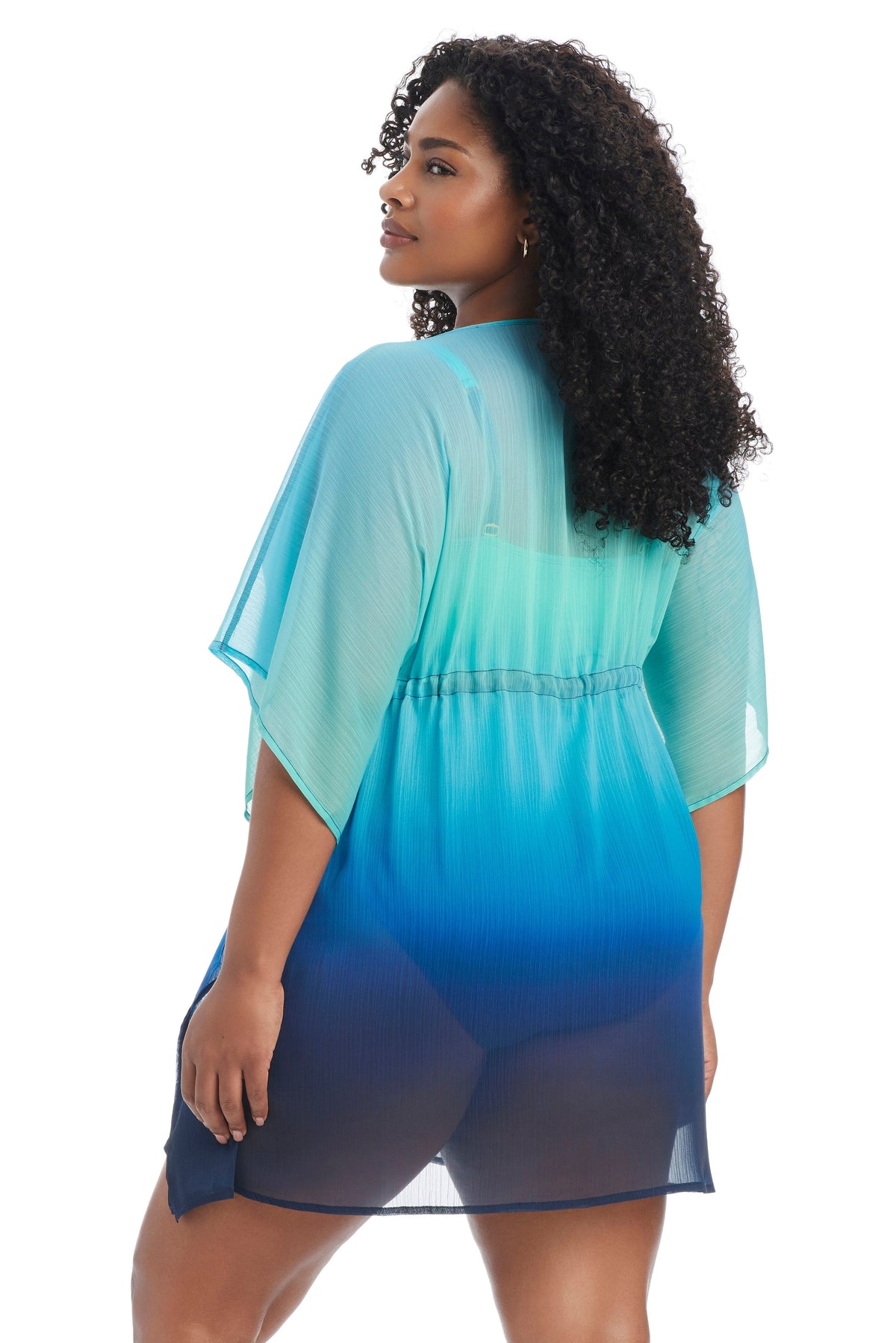 Desert Mirage Plus Caftan Coverup - Bleu Rod Beattie