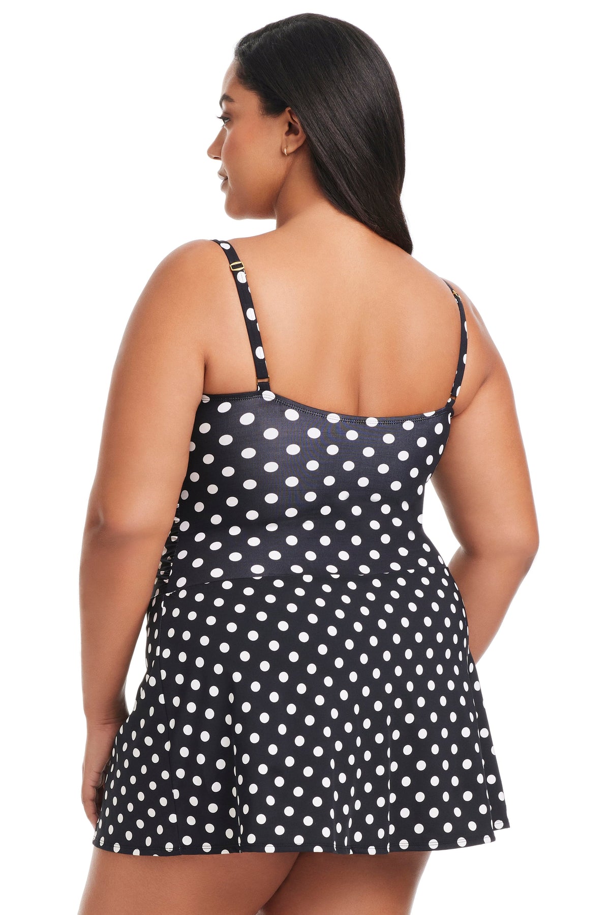 Plus Size Double Trouble Swim Dress One Piece Swimsuit - Bleu Rod Beattie