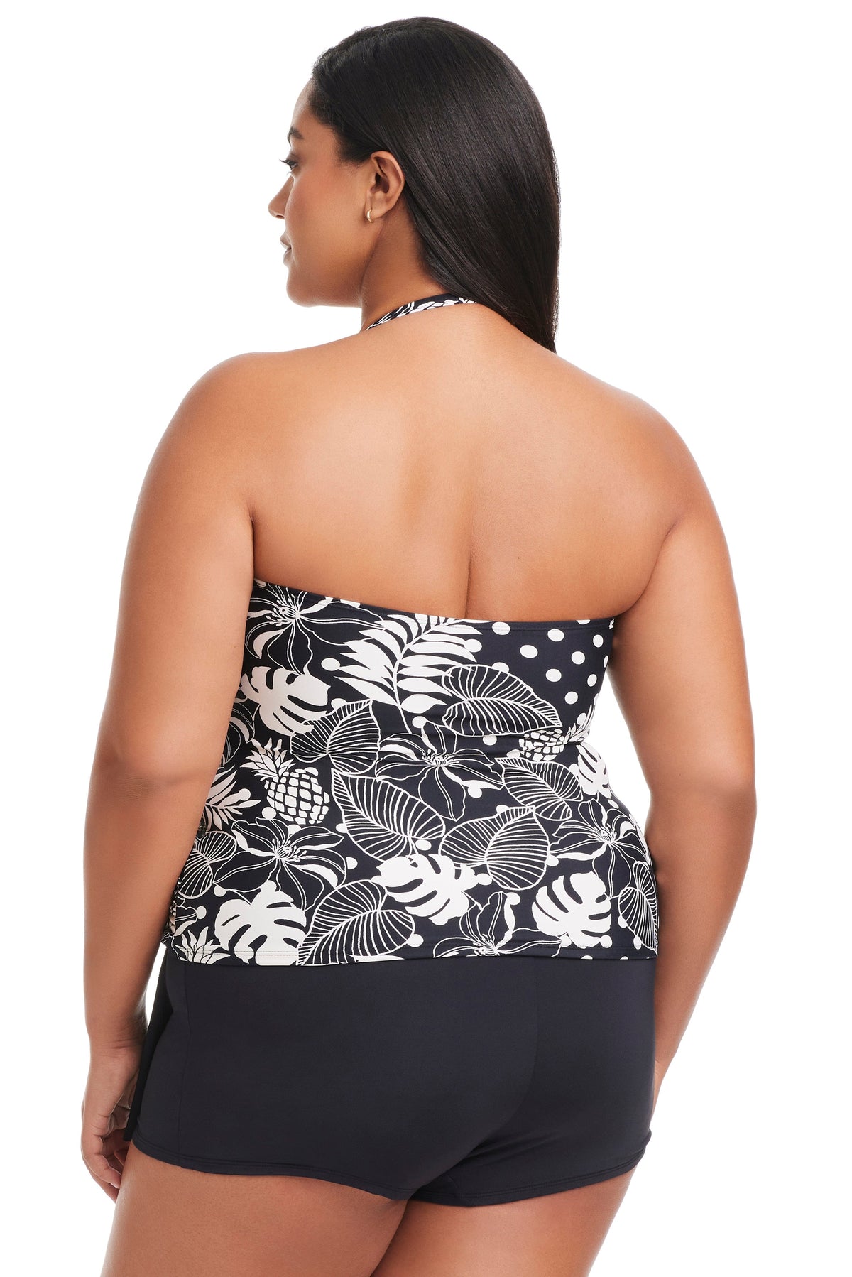 Plus Size Double Trouble Shirred Bandini Top - Bleu Rod Beattie