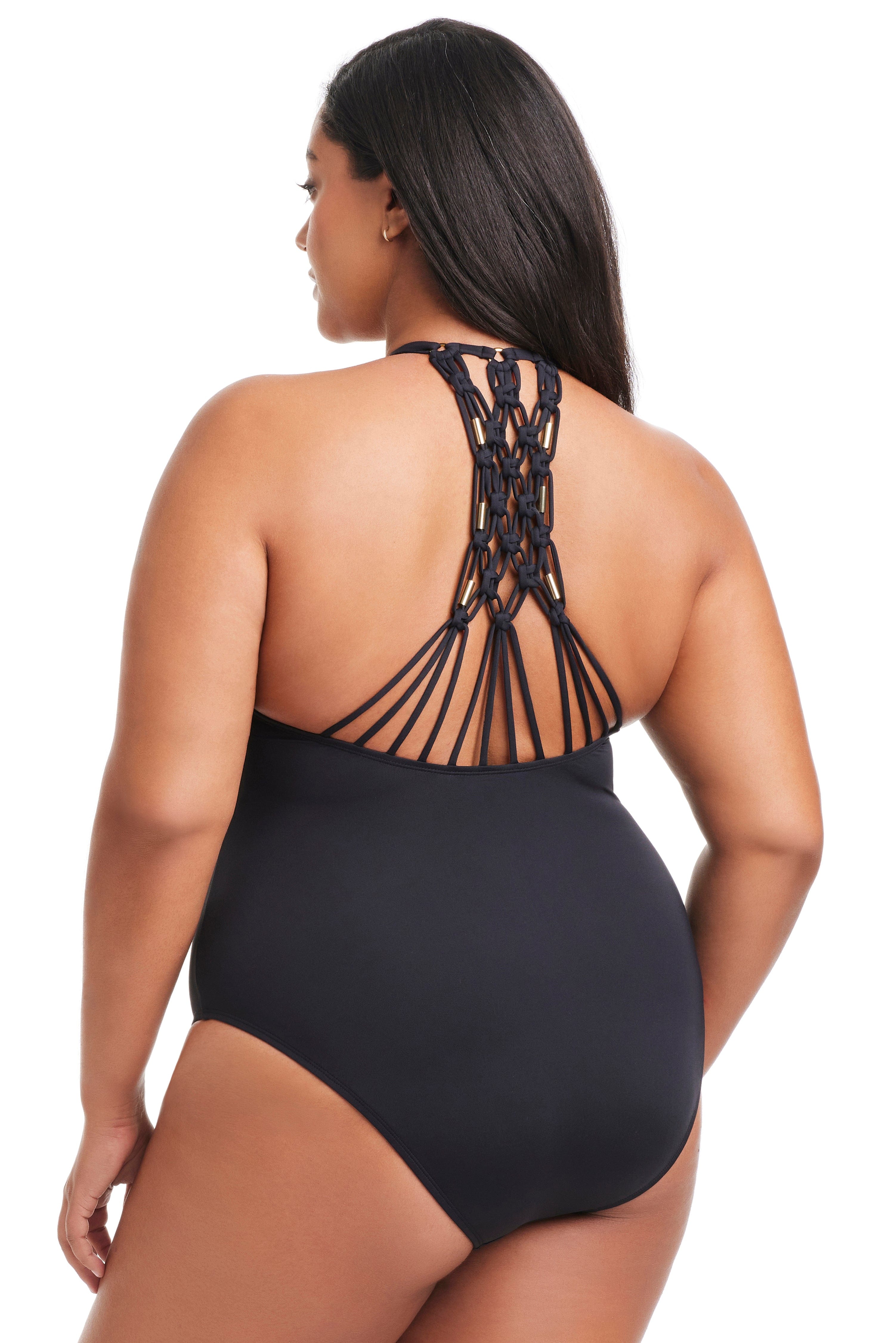 Plus Size La Cote D'Azur Macram One Piece Swimsuit Plus Size La Cote D'Azur Macram One Piece Swimsuit