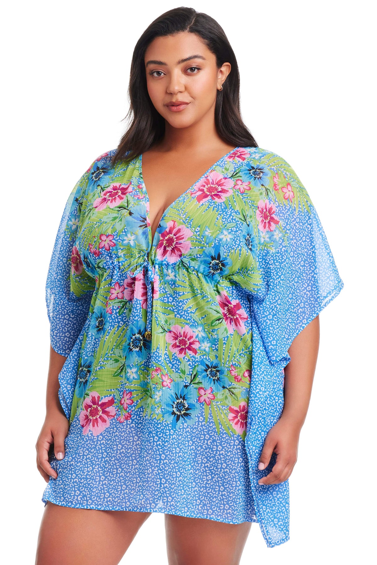Plus Size Let's Get Away Caftan Coverup - Bleu Rod Beattie