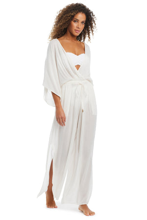Pool Party Jumpsuit W/ Side Pkts & Slits Coverup - Bleu Rod Beattie