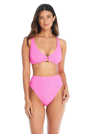 Pucker Up Bikini Bra with Removable Cups - Bleu Rod Beattie