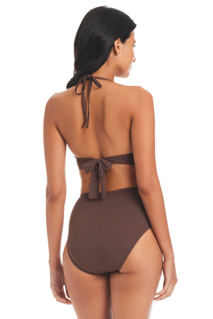 Pulling Strings High Waist Bottom - Bleu Rod Beattie