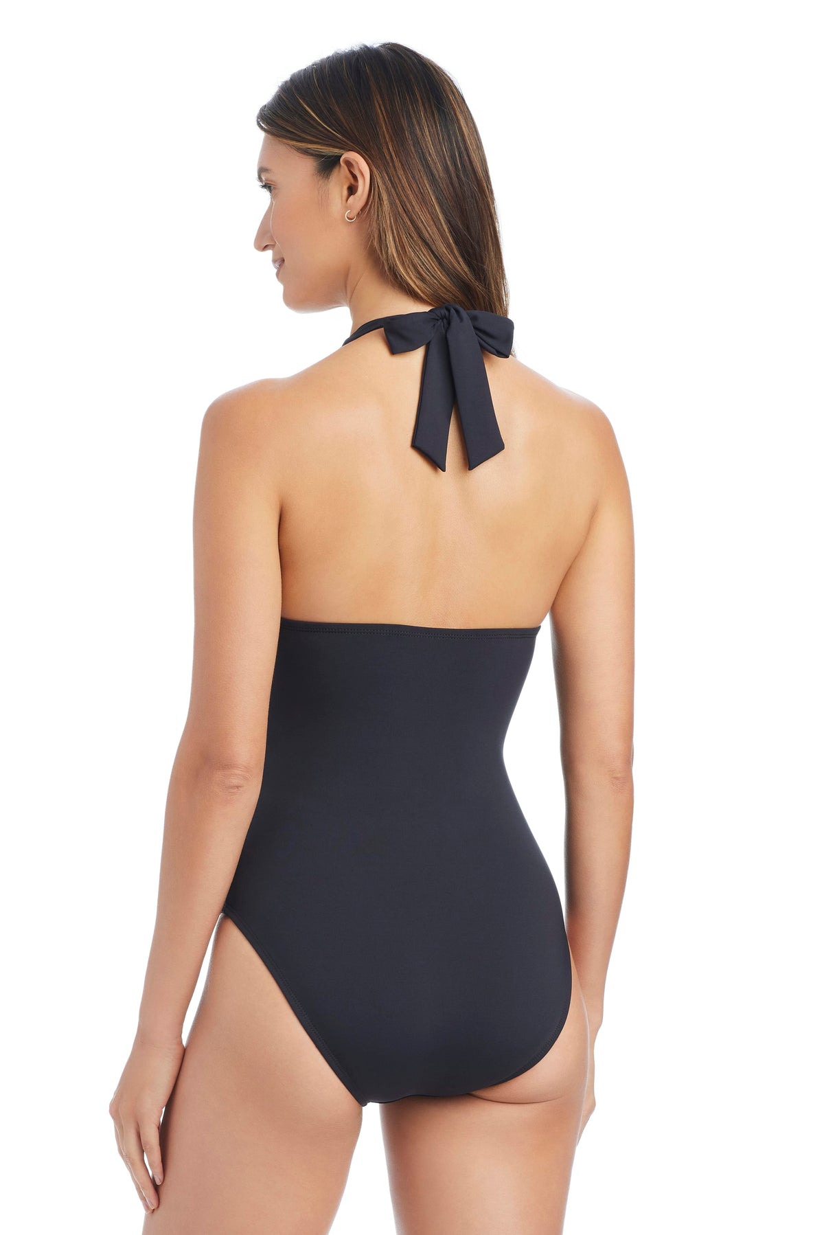 Bleu Rod Rufflicious Mio halter one-piece swimsuit with stylish design, featuring a halter neckline and vibrant swimwear fabric.