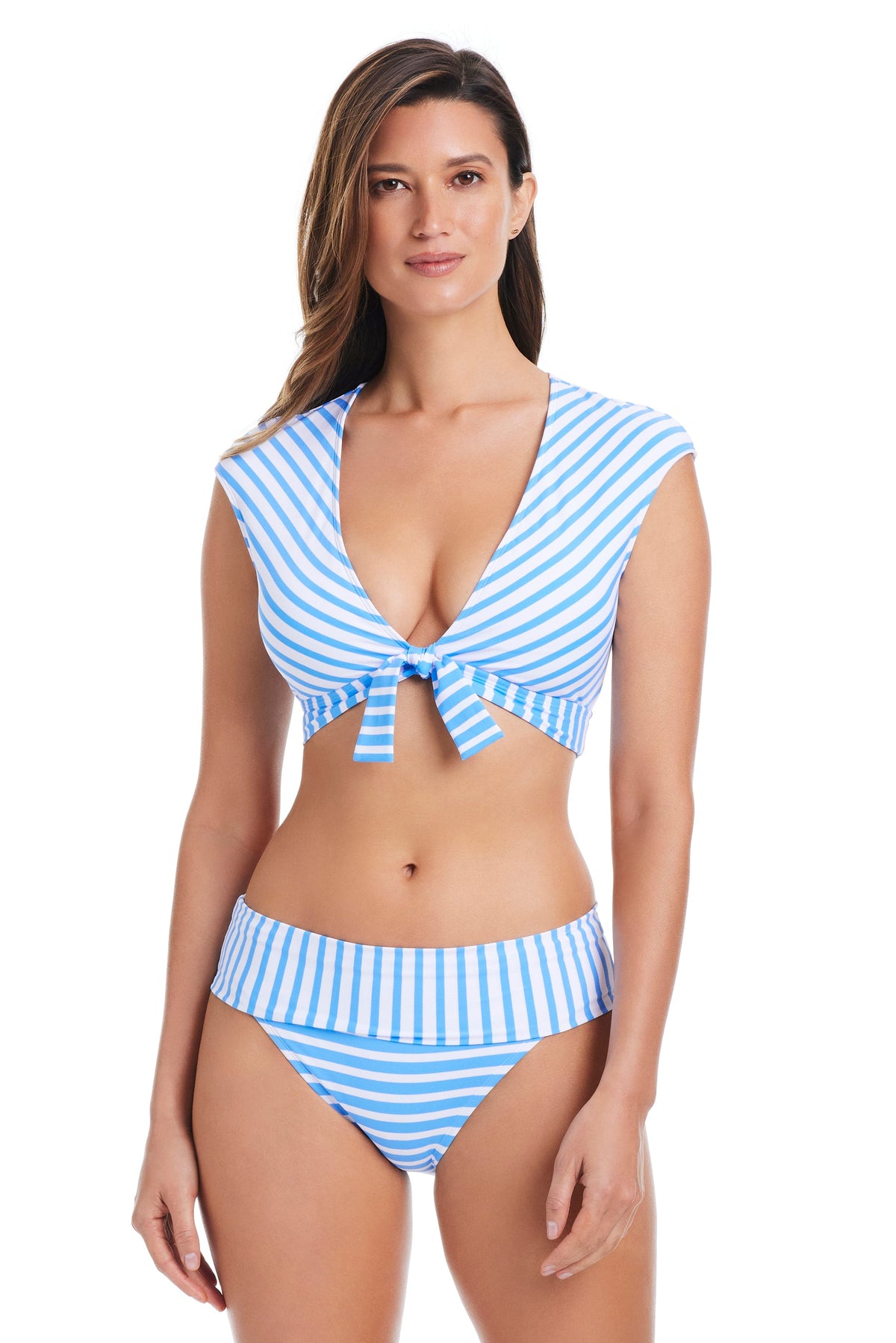 Smooth Operator Exclusive Cap Sleeve Bikini Top - Bleu Rod Beattie