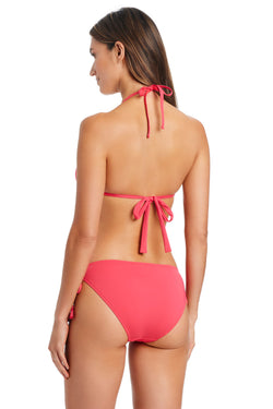 Bleu Rod Spanish Islet triangle bikini top with adjustable straps and vibrant print, designed for beach or poolside wear.