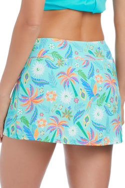 Bleu Rod Summer Solstice skirted bikini bottom with a stylish, flowy design perfect for summer beachwear.