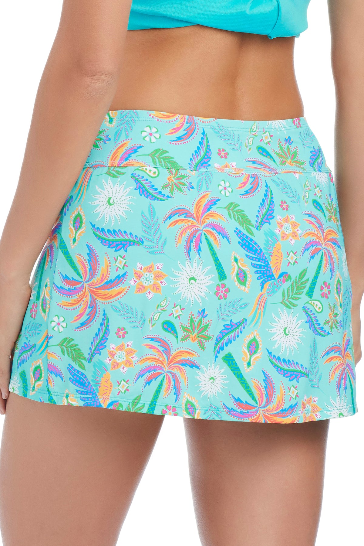 Bleu Rod Summer Solstice skirted bikini bottom with a stylish, flowy design perfect for summer beachwear.