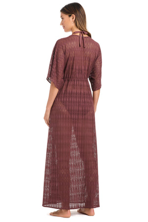 Sunkissed Crochet Dress Coverup by Bleu Rod, lightweight and airy crochet dress for beach or poolside wear.