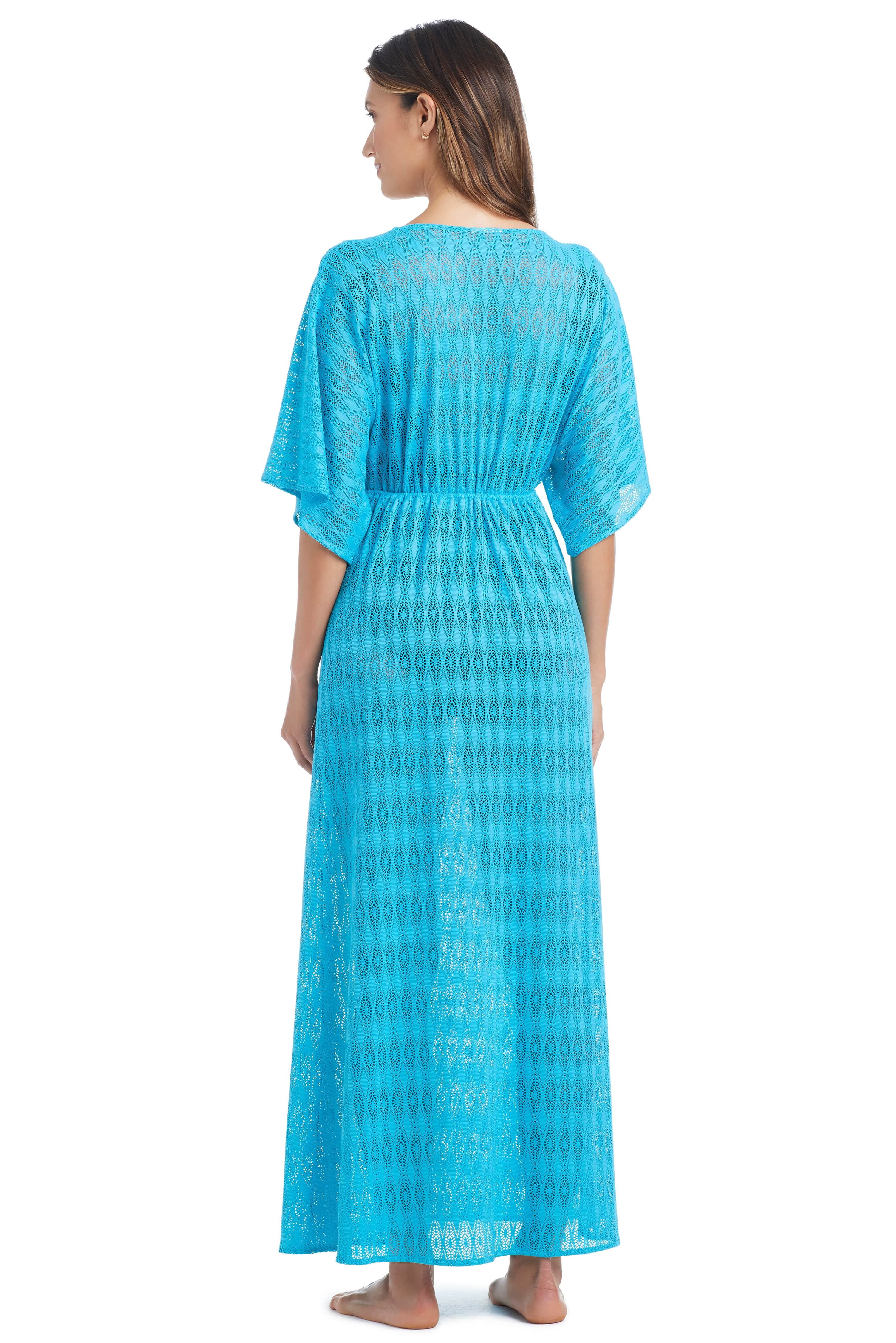 Rod Beattie Women's Open Stitch Cover Up Caftan - White - Kaftans Rod Beattie Women's Open Stitch Cover Up Caftan - White - Kaftans