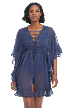 The LIMITED EDITION Gypset Caftan Swimsuit Cover Up - Bleu Rod Beattie