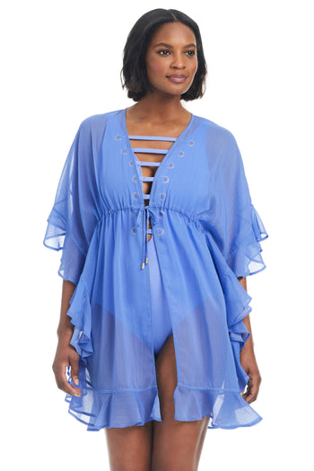 The LIMITED EDITION Gypset Caftan Swimsuit Cover Up - Bleu Rod Beattie