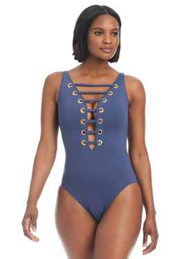 The LIMITED EDITION Hole In One Swimsuit - Bleu Rod Beattie