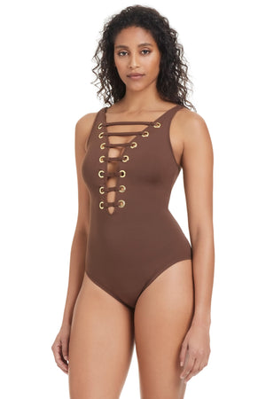 NEW Color! The LIMITED EDITION Hole In One Swimsuit in Rockpool - Bleu Rod Beattie