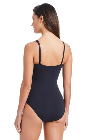Women's Kore Shirred Bandeau One Piece Swimsuit - Bleu Rod Beattie