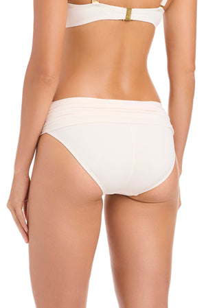 Blue and white Kore Sarong Hipster Bikini Bottom by Bleu Rod from The Kore Collection, featuring a stylish, comfortable design.