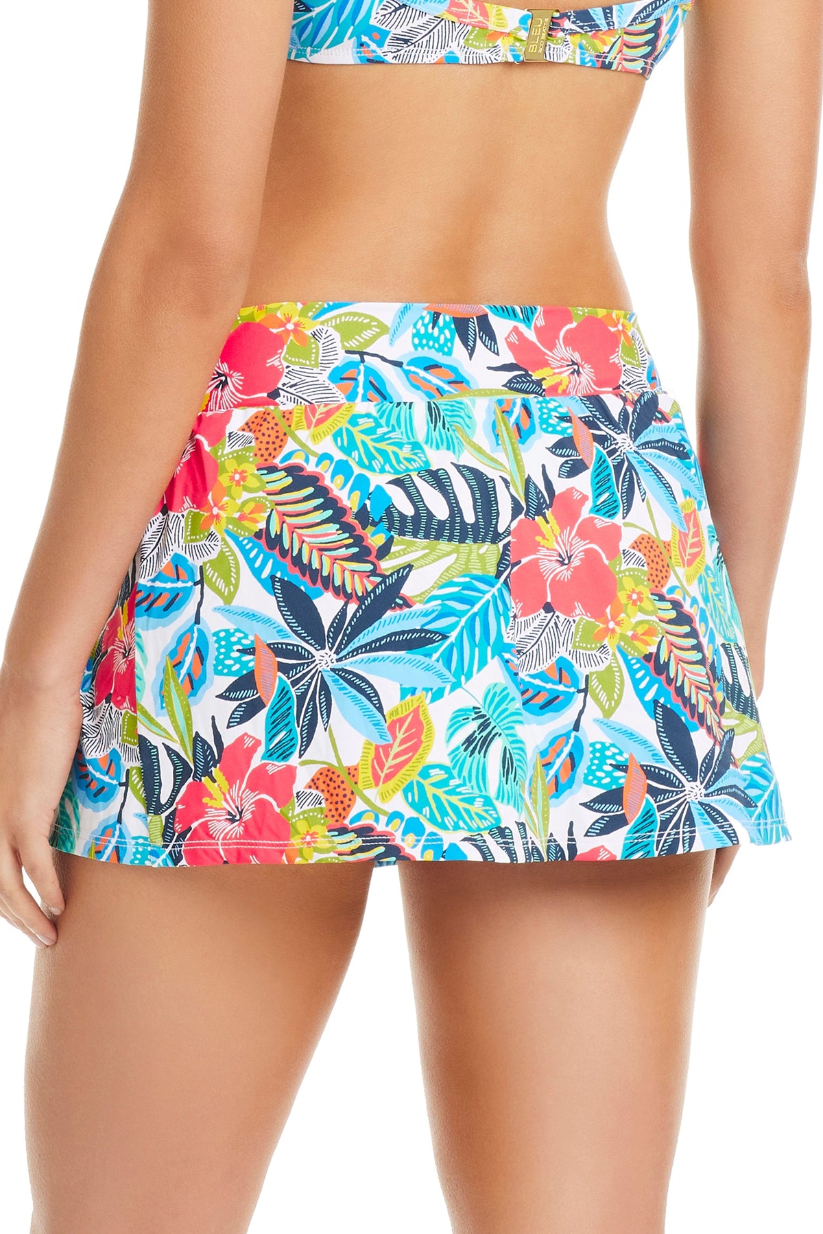 The Living Is Easy Draped Skirted Hipster Bottom - Bleu Rod Beattie