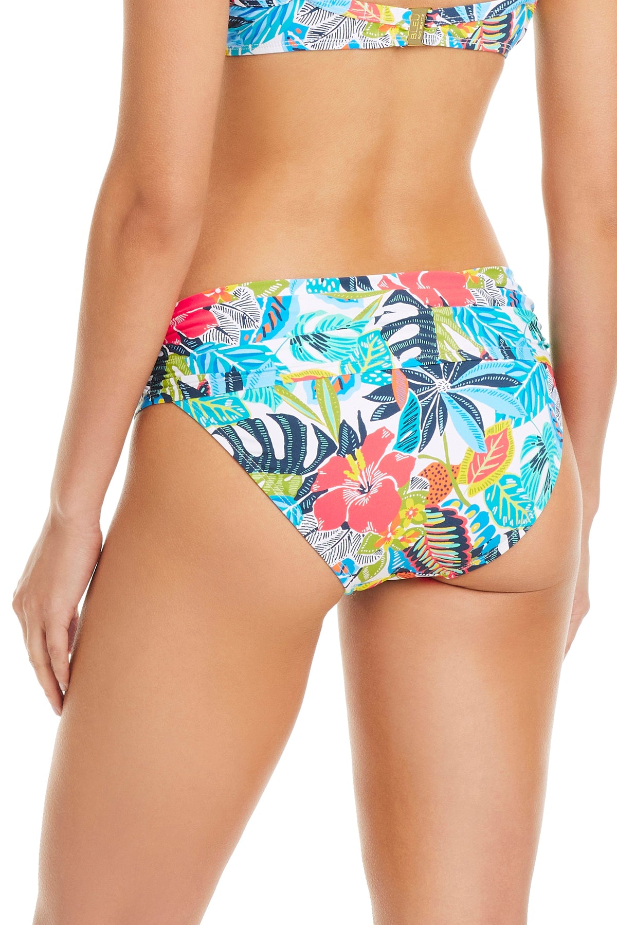 The Living Is Easy Sarong Hipster Bikini Bottom - Bleu Rod Beattie