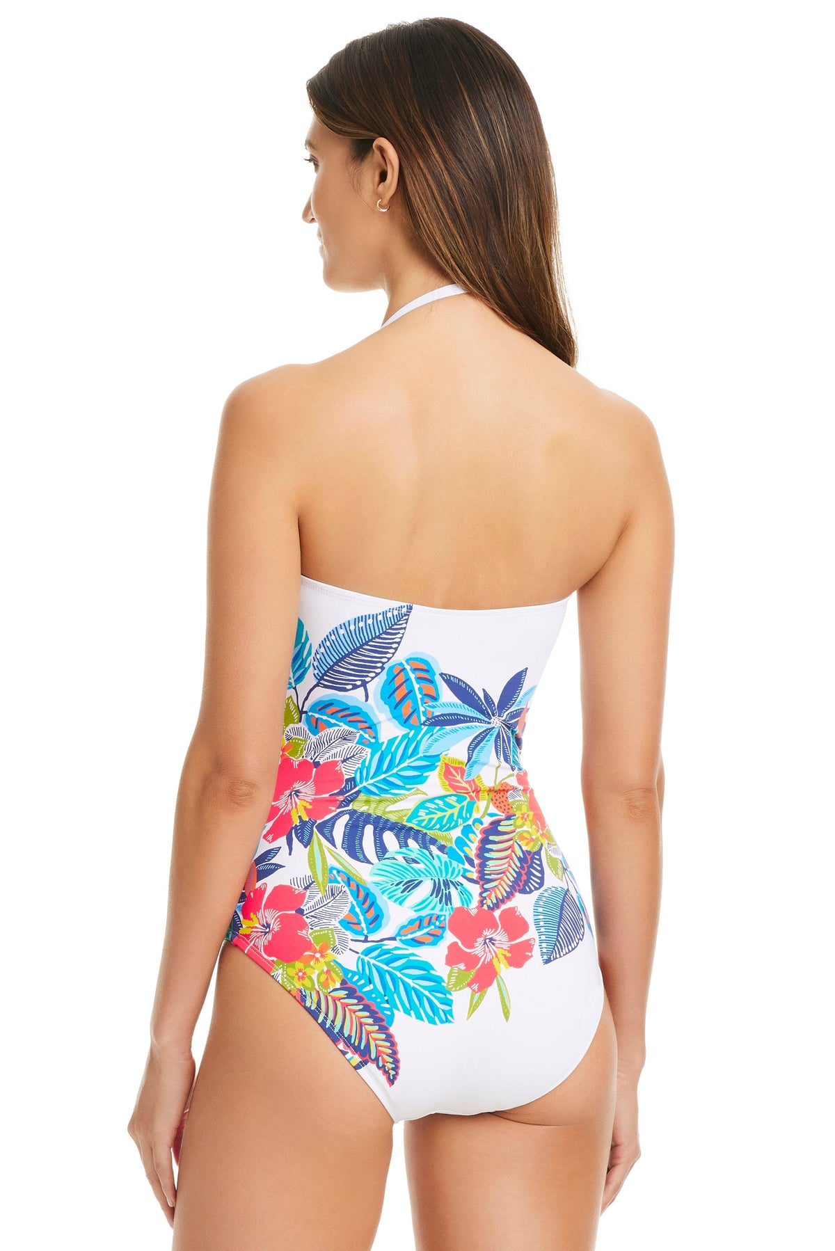 The Living Is Easy Shirred One Piece Swimsuit - Bleu Rod Beattie