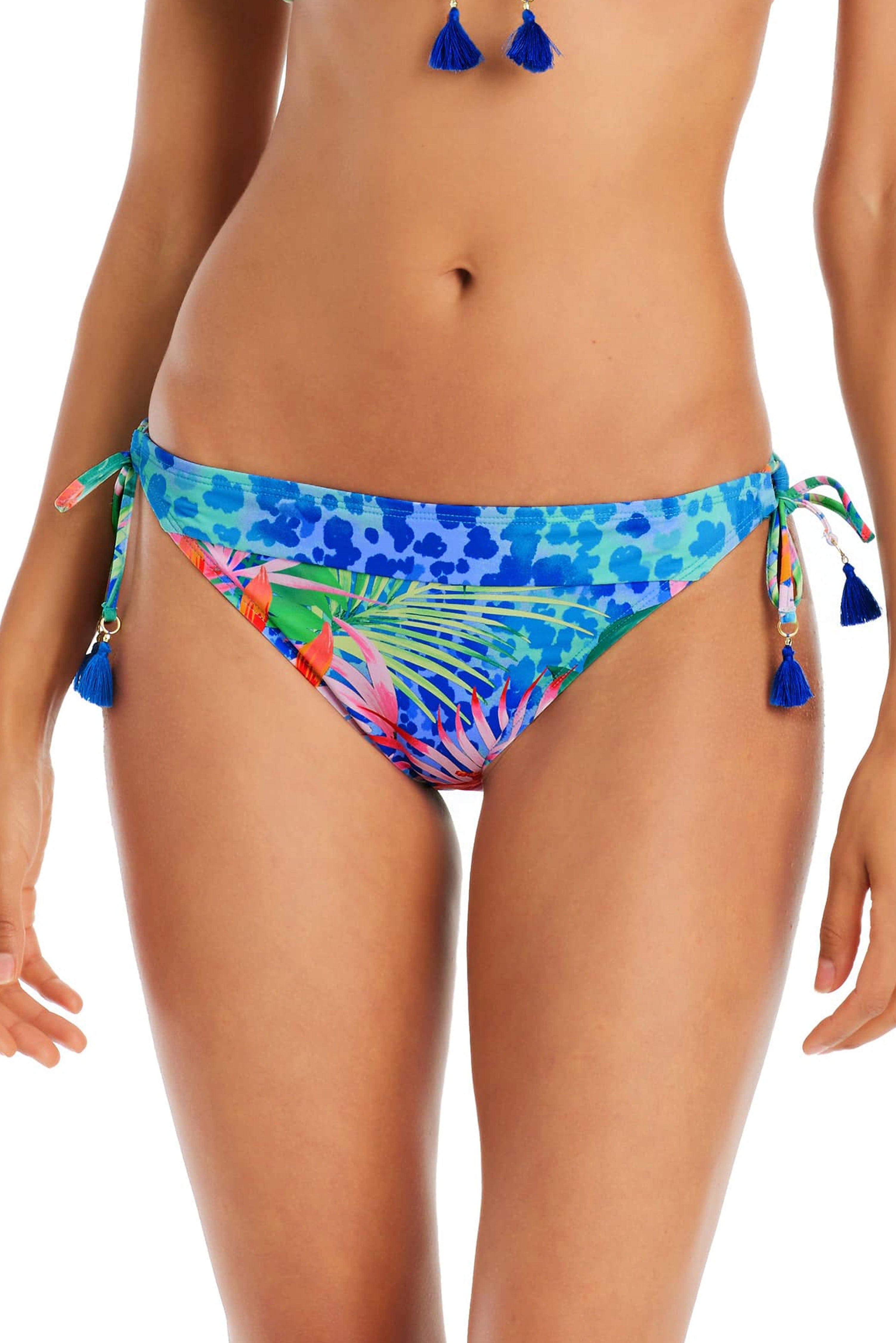 Tropical Flight Tie Side Bikini Bottom Bleu Rod Beattie