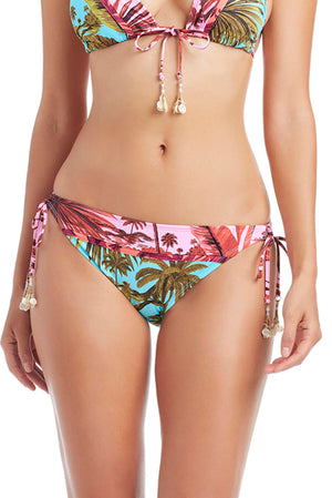 White Lotus Tie Side Hipster Bikini Bottom