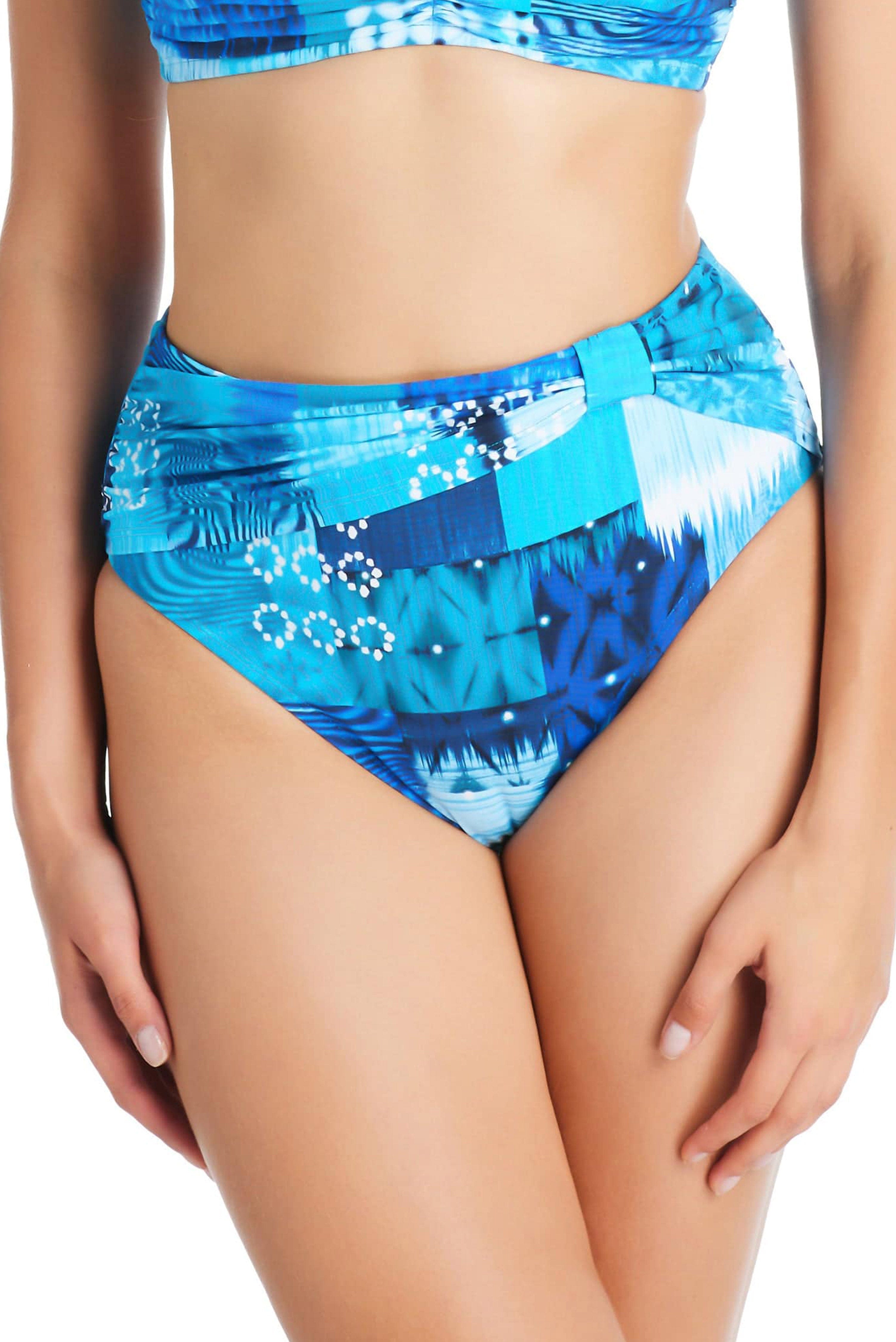 Fantasy Island High Waisted Twist Front Bikini Bottom | Bleu Rod