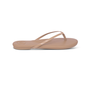 The Indie Patent Strap Sandal In Nude