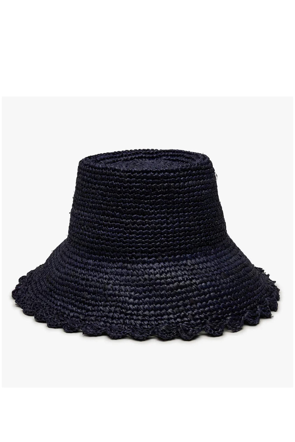 Navy Lacey Bucket Hat by Wyeth featuring lace details, wide brim, and casual style for sun protection and fashion.