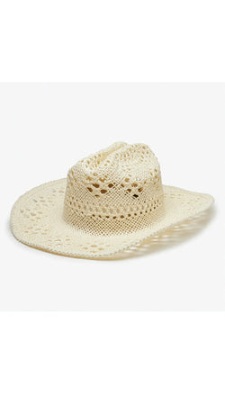 Wyeth Ivory Cowboy Hat called The Diego featuring a wide brim and classic Western style, perfect for outdoor wear.