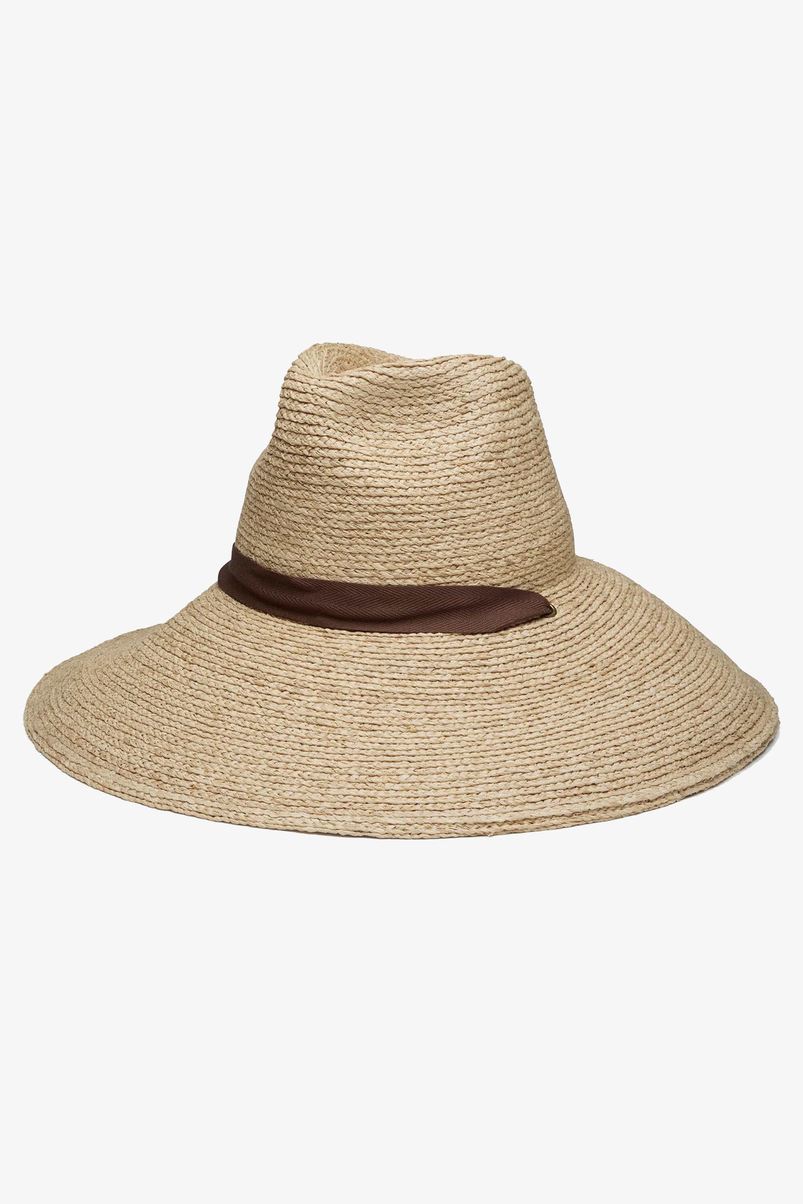 WYETH Thea braided raffia wide brim sunhat with a stylish natural woven design for sun protection and fashion.
