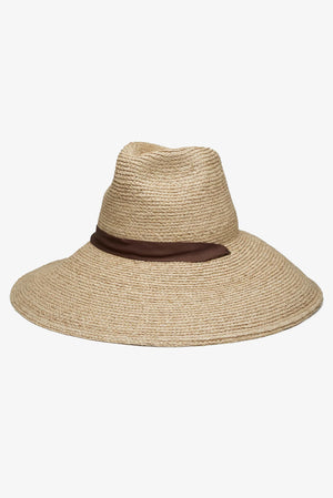 WYETH Thea braided raffia wide brim sunhat with a stylish natural woven design and a broad brim for sun protection.