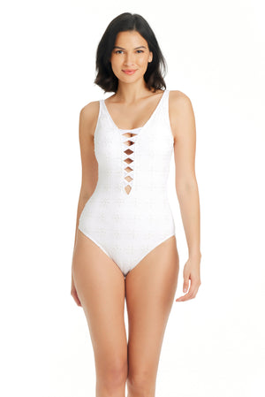 Womens Swimwear Womens One Piece Bathing Suit Fashion Deep V Neck Solid  Lace Up Swimsuit Sexy Back Cross Bikinis For Water Park 24BD From Doulaso,  $14.33