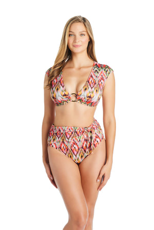 Draped High Waist Bikini Bottom, FS - Bleu Rod Beattie